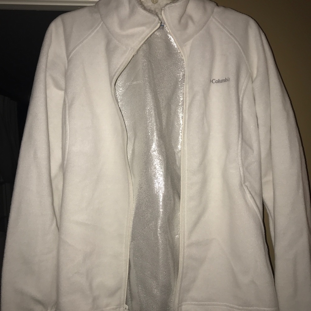 Columbia White Fleece Jacket